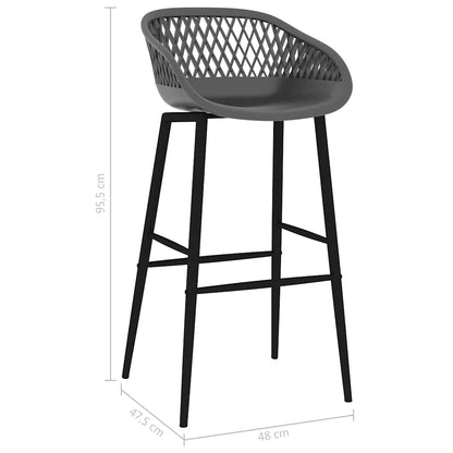 5-tlg. Bar-Set Schwarz und Grau