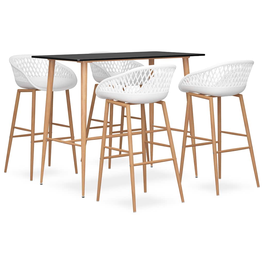 5-tlg. Bar-Set Schwarz und Weiß