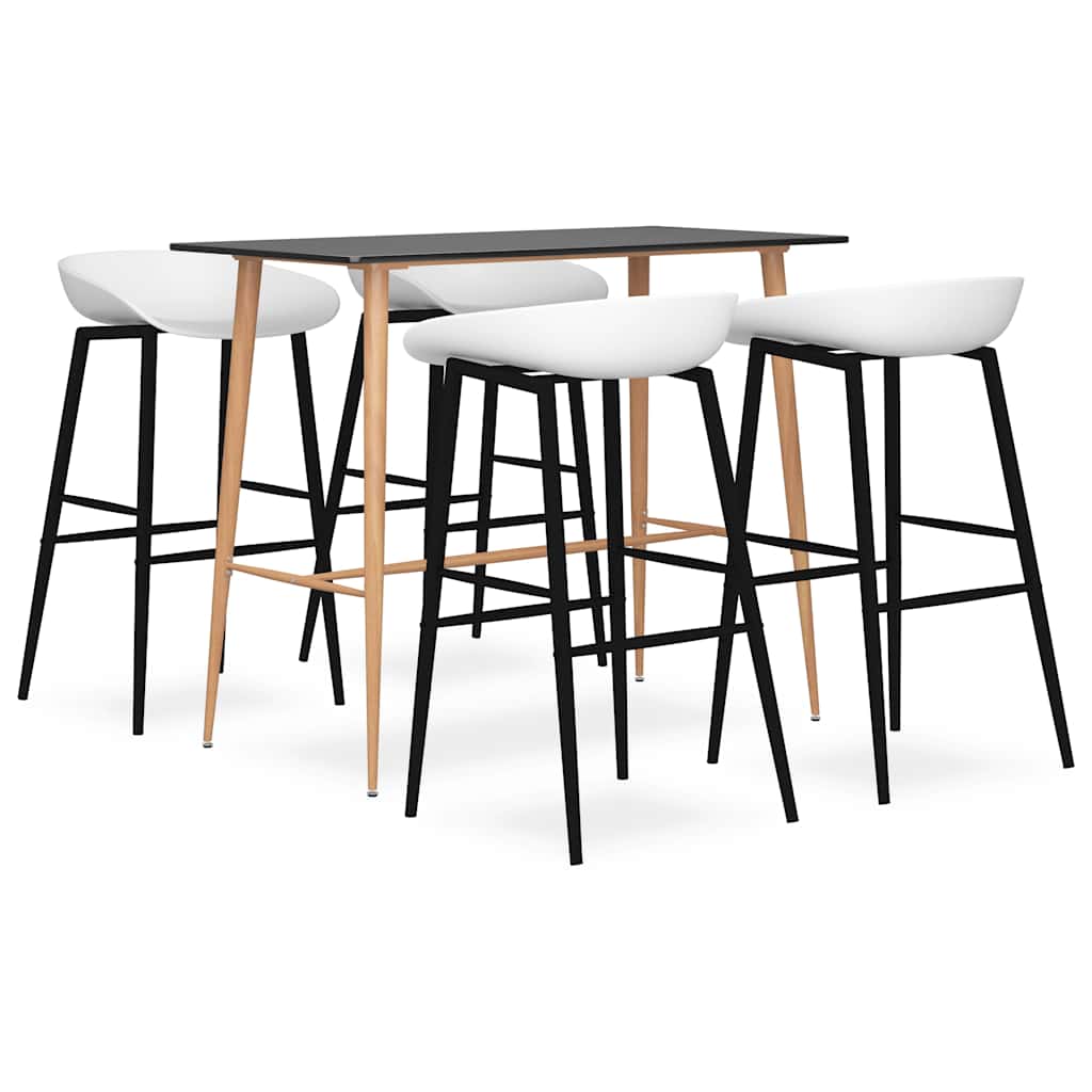 5-tlg. Bar-Set Schwarz und Weiß