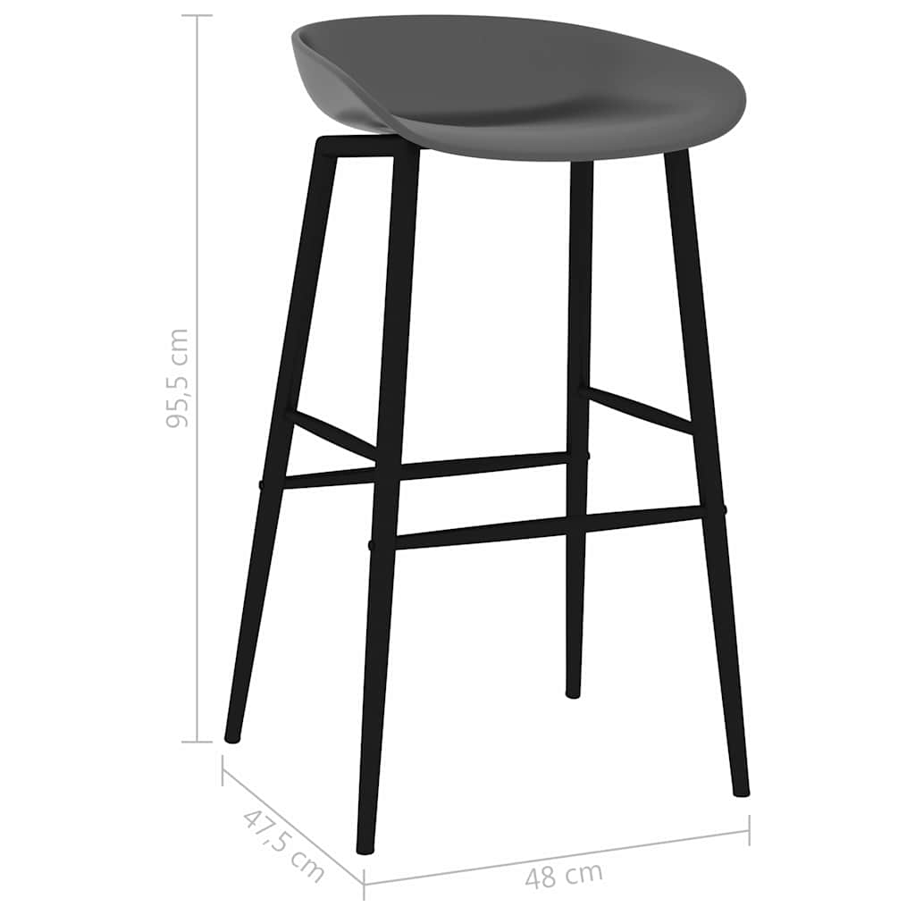 5-tlg. Bar-Set Schwarz und Grau