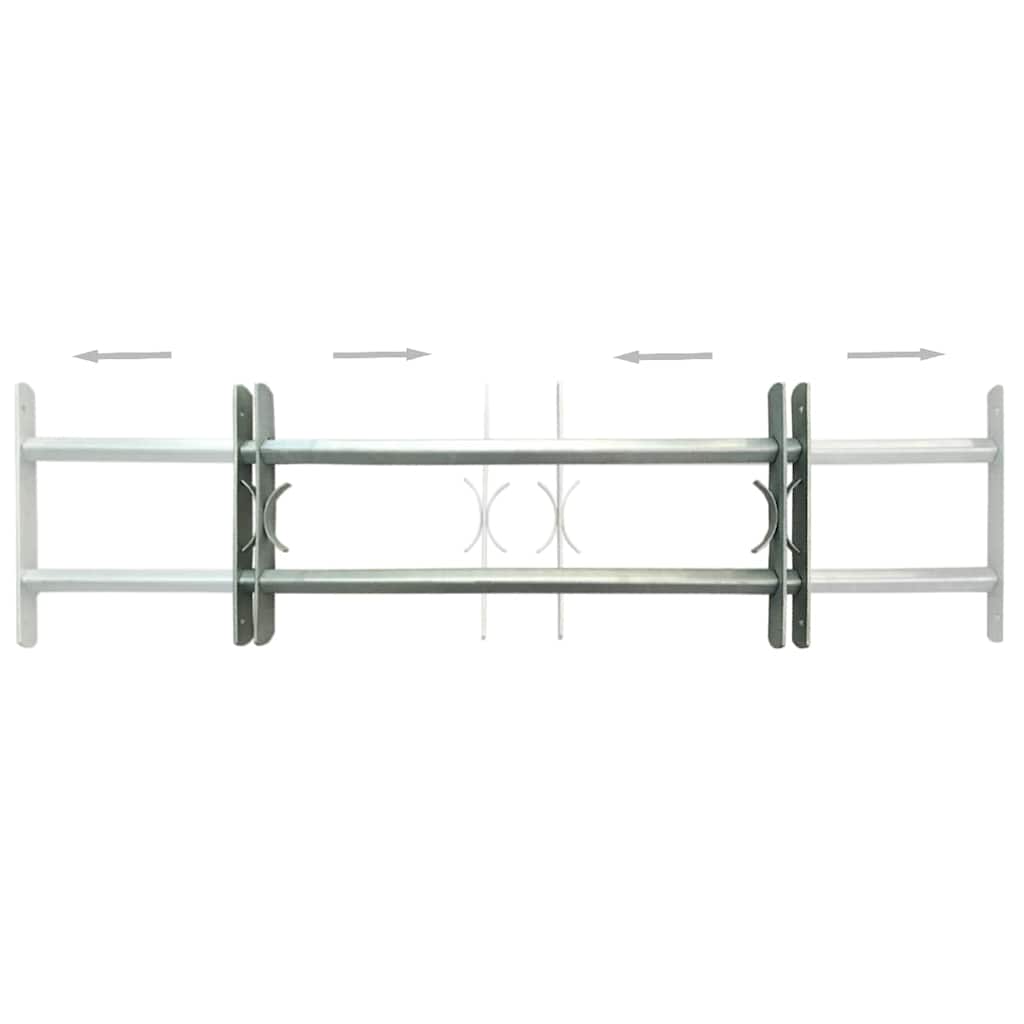 Fenstergitter Verstellbar für Fenster 2 Stk. 1000-1500 mm