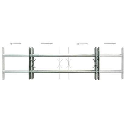 Fenstergitter Verstellbar für Fenster 2 Stk. 1000-1500 mm