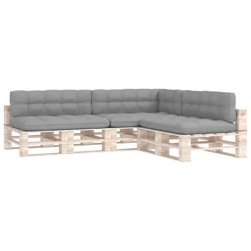 Coussins de canapé palette, 7 pièces, gris