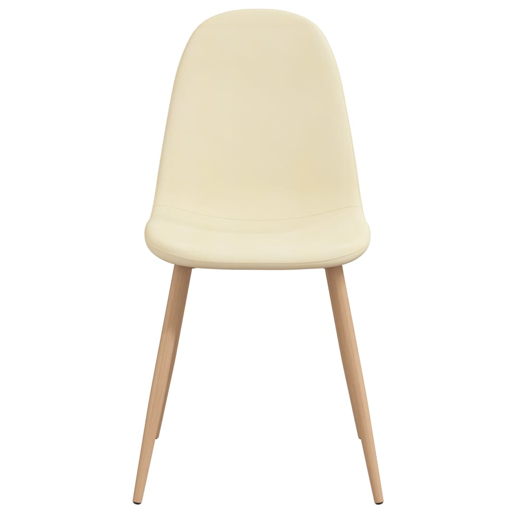 Esszimmerstühle 4 Stk. Creme Stoff