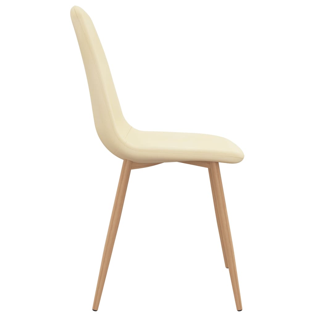 Esszimmerstühle 4 Stk. Creme Stoff