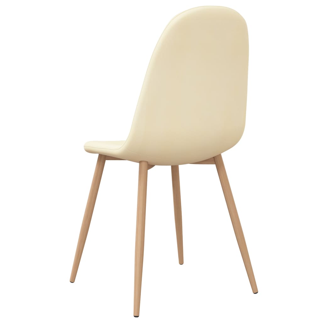 Esszimmerstühle 4 Stk. Creme Stoff