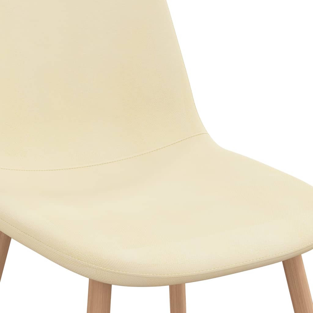 Esszimmerstühle 4 Stk. Creme Stoff