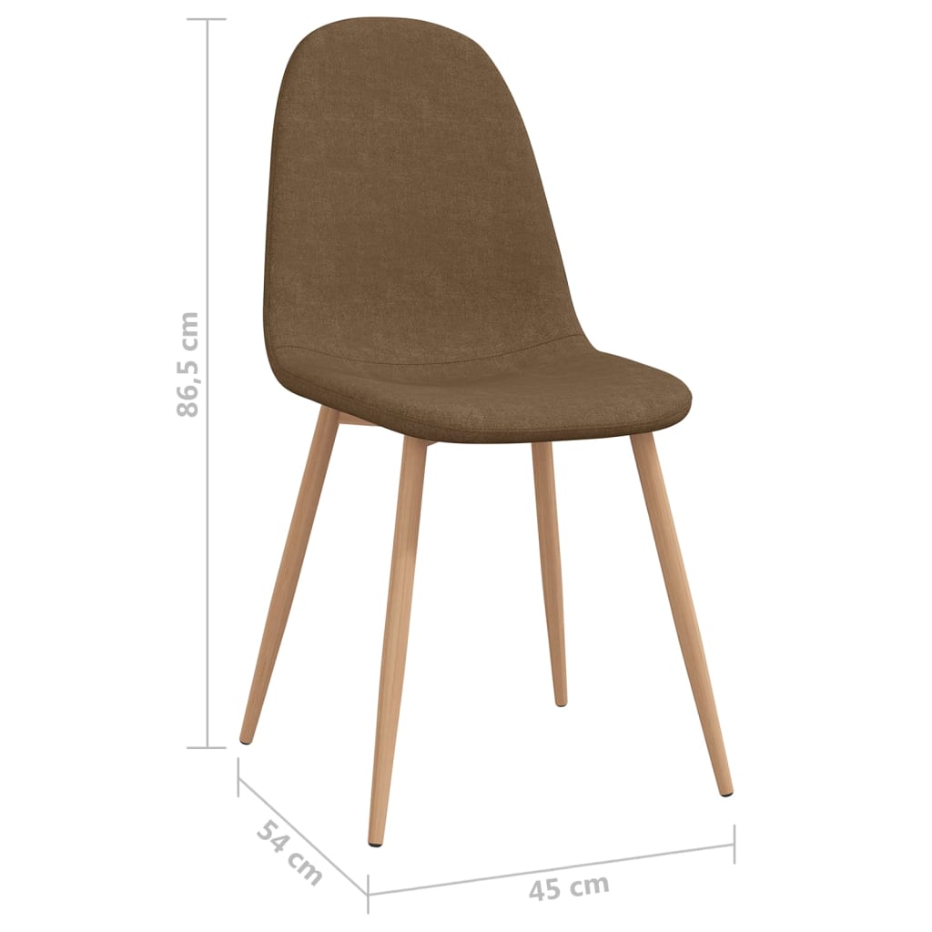 Esszimmerstühle 4 Stk. Braun Stoff