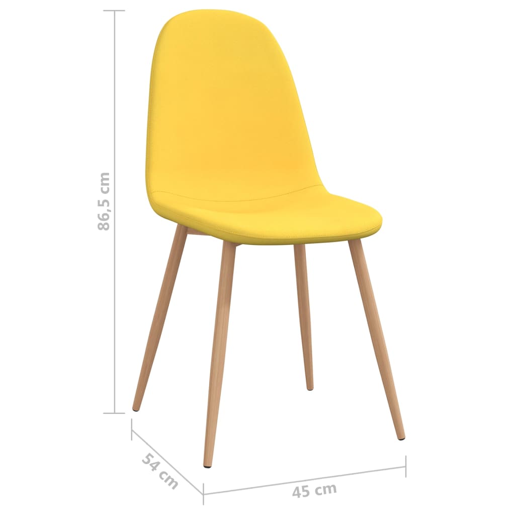 Esszimmerstühle 4 Stk. Senfgelb Stoff