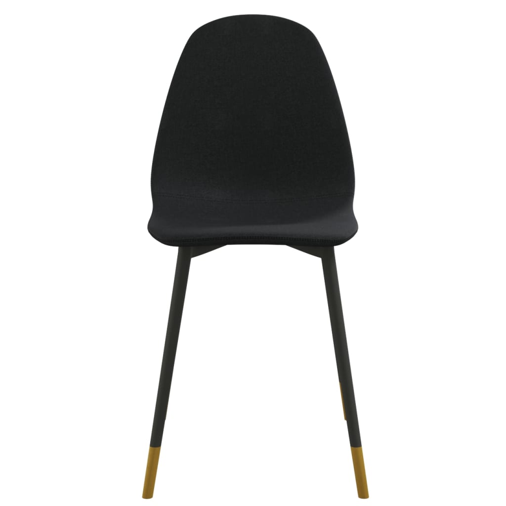 Esszimmerstühle 2 Stk. Schwarz Stoff
