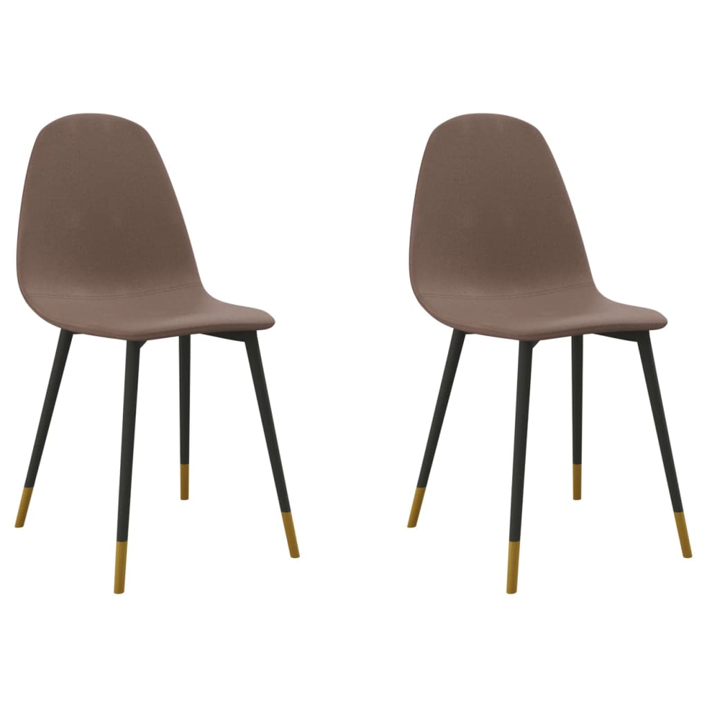 Esszimmerstühle 2 Stk. Taupe Stoff