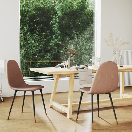 Esszimmerstühle 2 Stk. Taupe Stoff