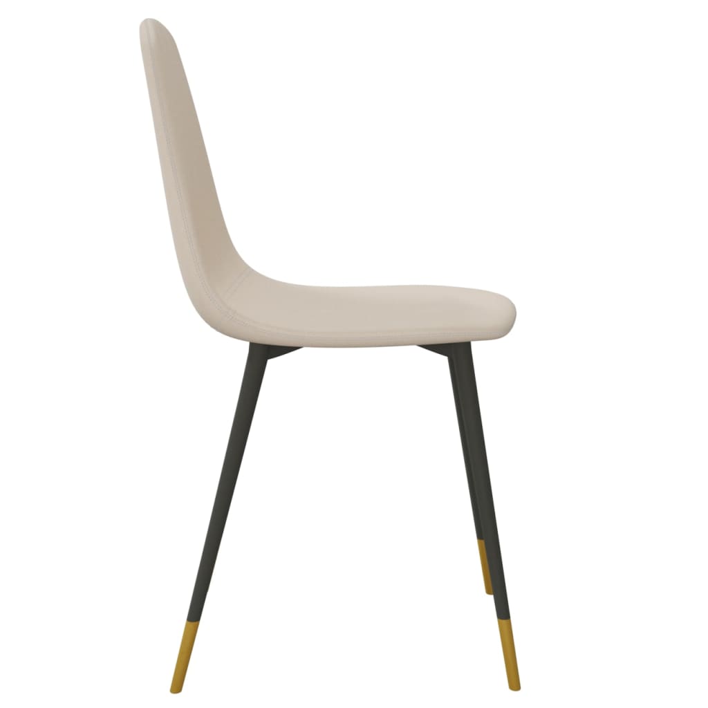 Esszimmerstühle 4 Stk. Creme Stoff