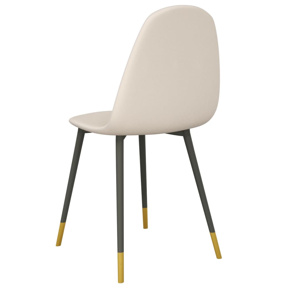 Esszimmerstühle 4 Stk. Creme Stoff