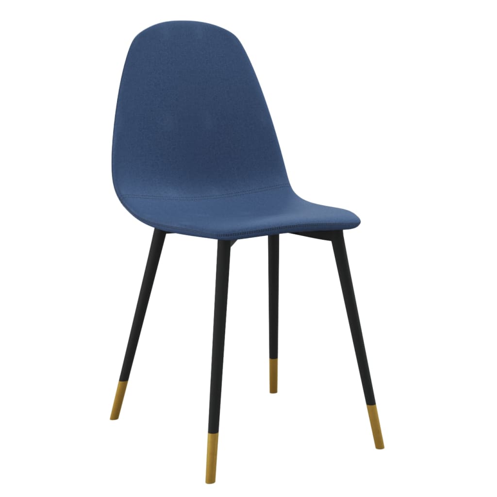 Esszimmerstühle 4 Stk. Blau Stoff