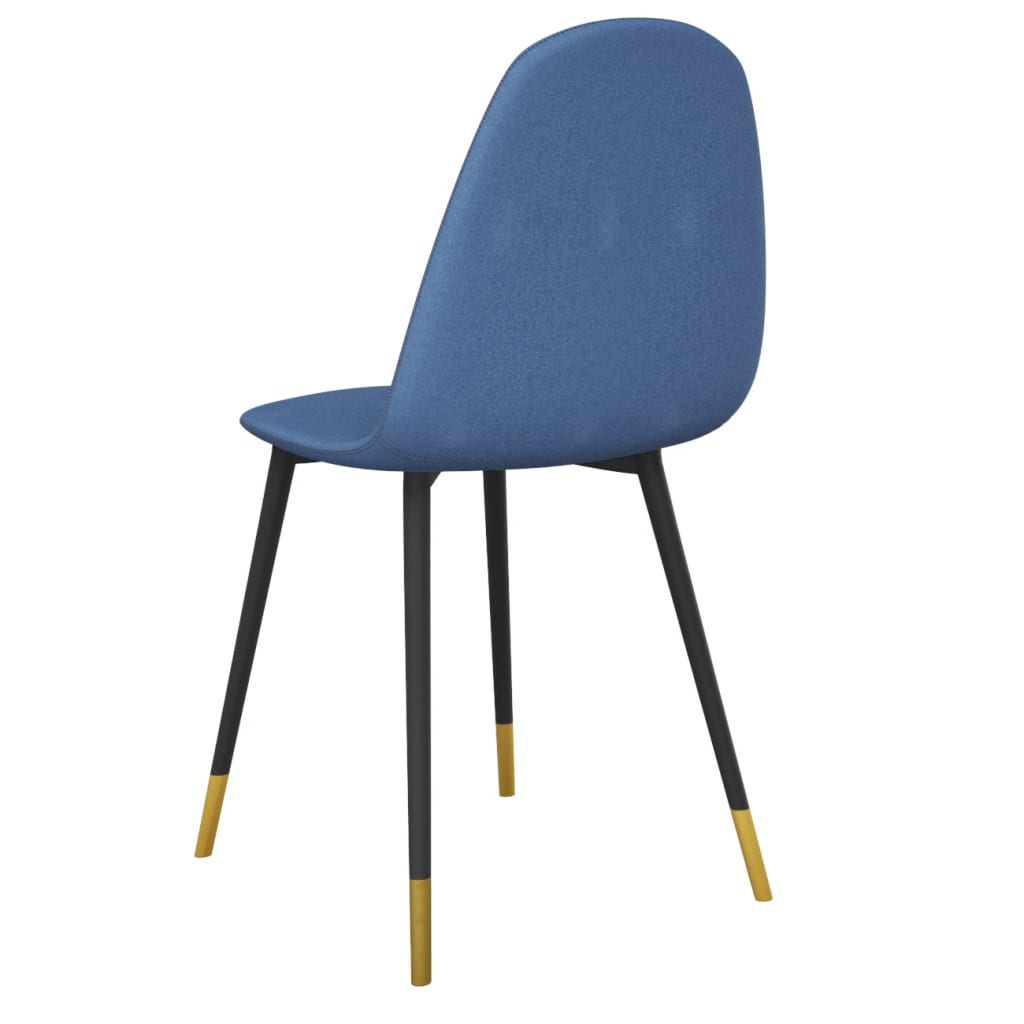 Esszimmerstühle 4 Stk. Blau Stoff