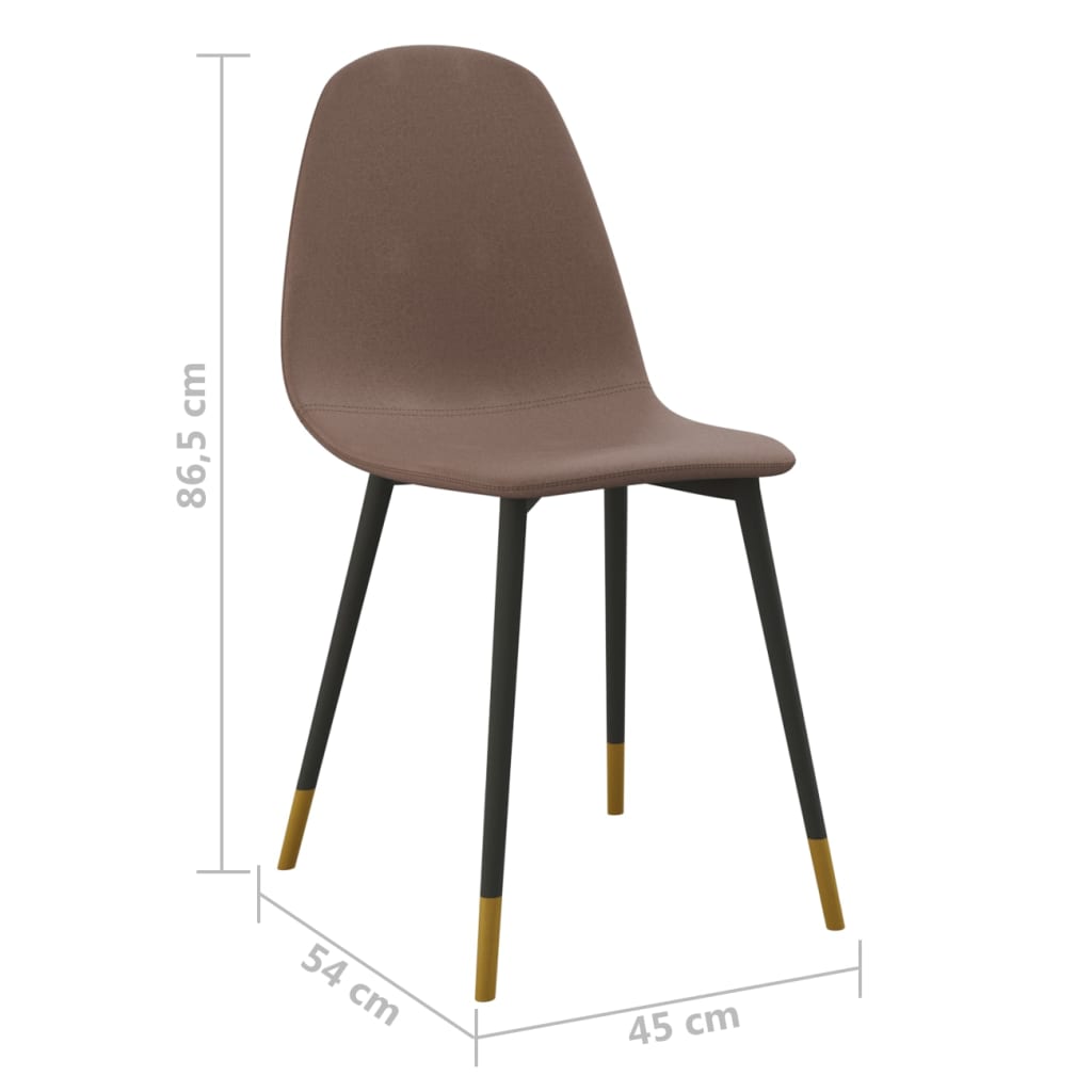 Esszimmerstühle 4 Stk. Taupe Stoff