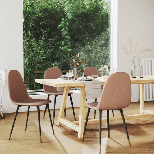 Esszimmerstühle 4 Stk. Taupe Stoff