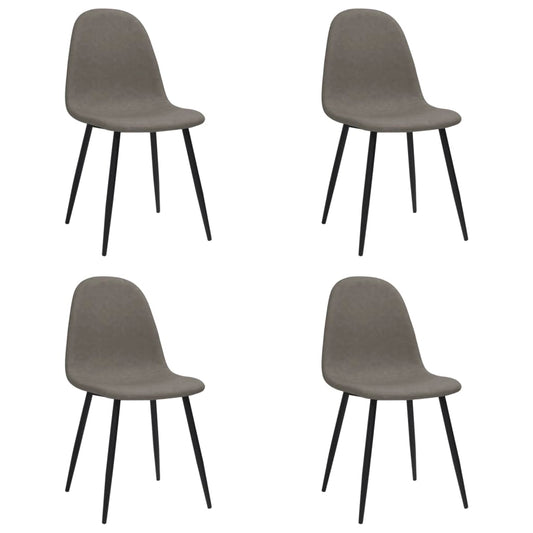 Esszimmerstühle 4 Stk. 45x53,5x83 cm Dunkelgrau Kunstleder