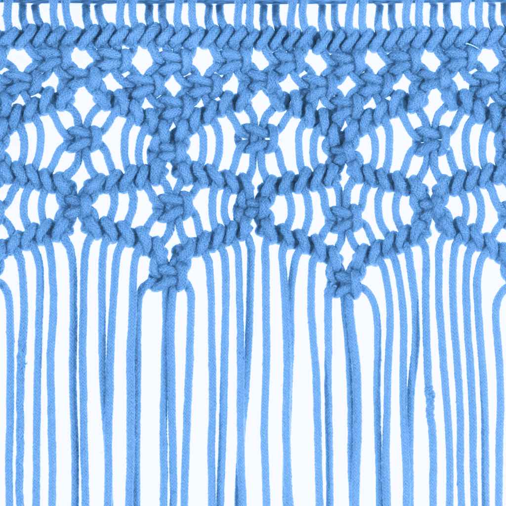 Makramee Vorhang Blau 140x240 cm Baumwolle
