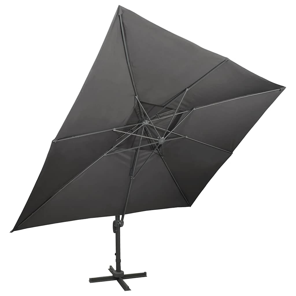 Ampelschirm mit Doppeldach Anthrazit 400 x 300 cm