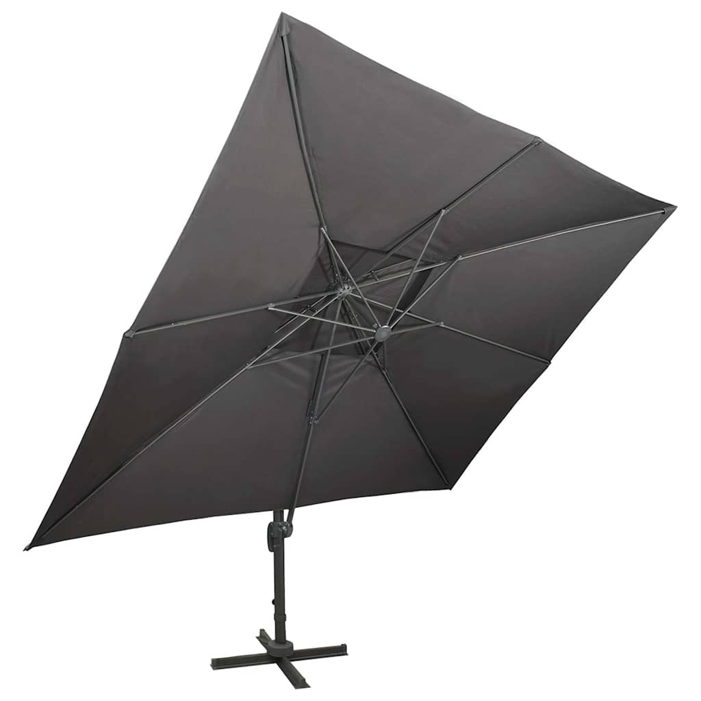Ampelschirm mit Doppeldach Anthrazit 400 x 300 cm