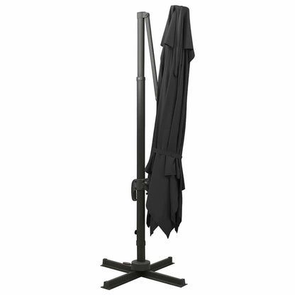 Ampelschirm mit Lüftung 300x300 cm Schwarz