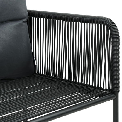 Gartenstühle 6 Stk. mit Kissen Poly Rattan Schwarz