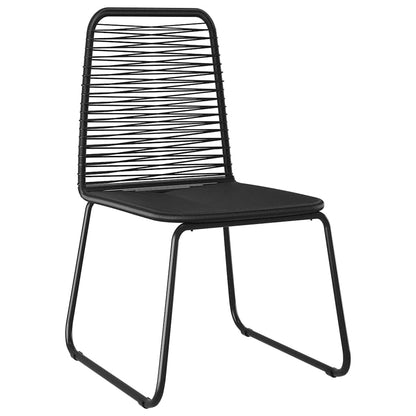 Gartenstühle 4 Stk. Poly Rattan Schwarz