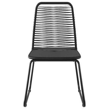 Gartenstühle 4 Stk. Poly Rattan Schwarz