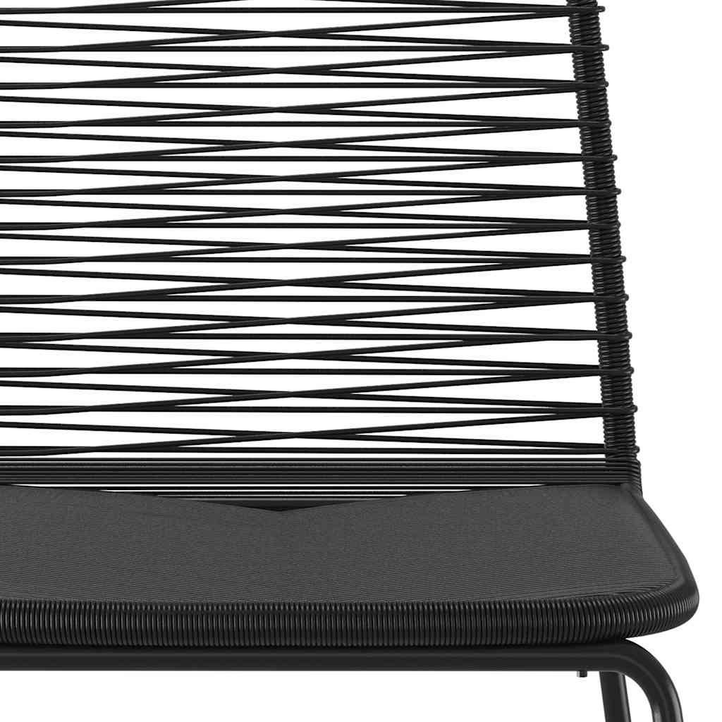 Gartenstühle 4 Stk. Poly Rattan Schwarz