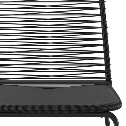 Gartenstühle 4 Stk. Poly Rattan Schwarz