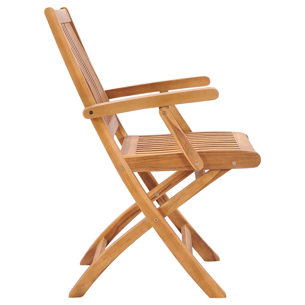Klappstühle, 2 Stück, Massivholz Teakholz