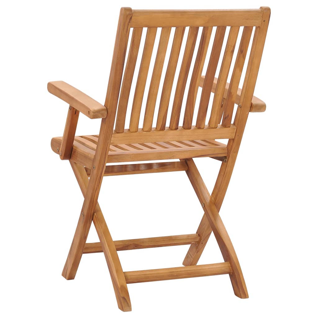 Klappstühle, 2 Stück, Massivholz Teakholz