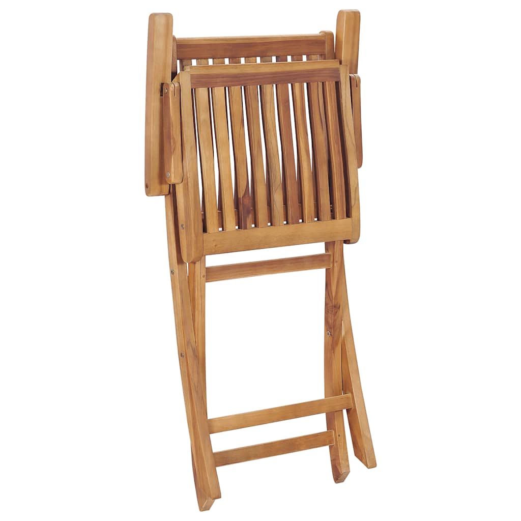 Klappstühle, 2 Stück, Massivholz Teakholz