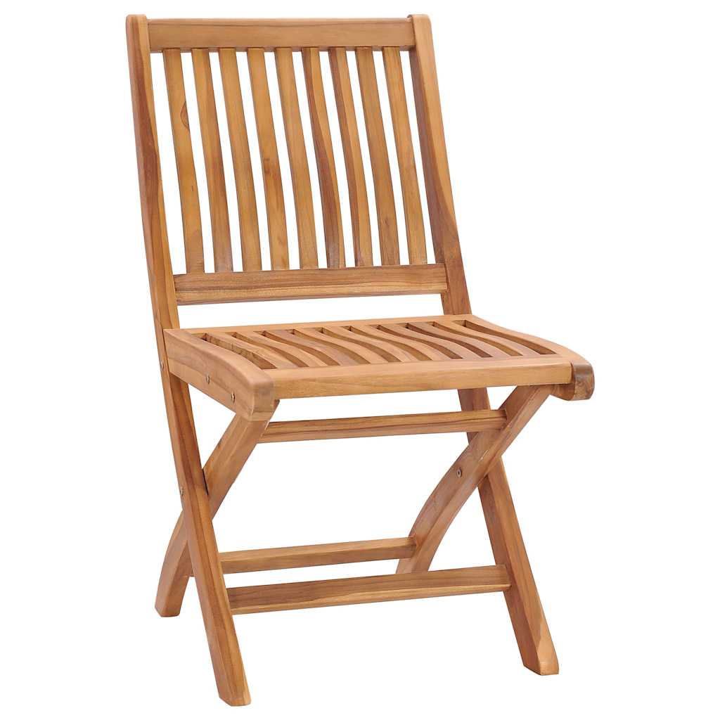Klappstühle, 2 Stück, Massivholz Teakholz