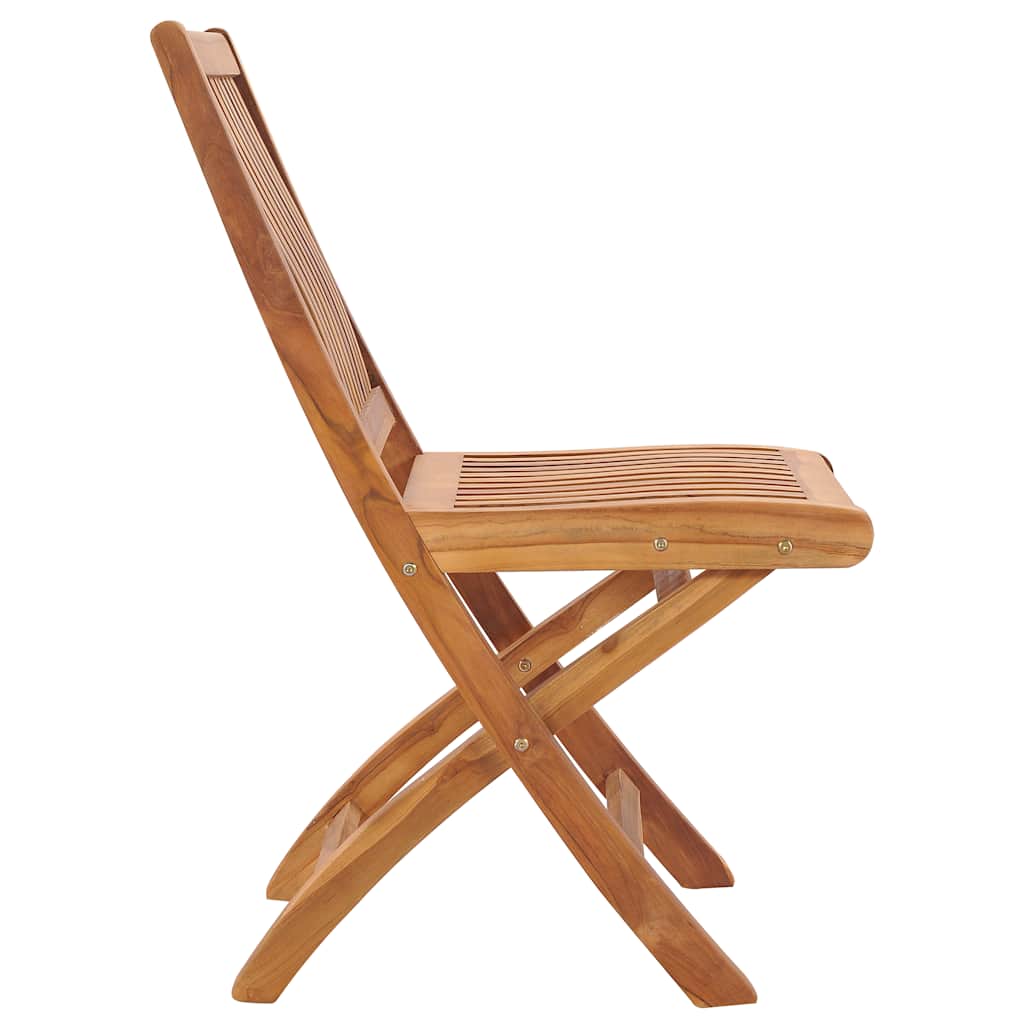 Klappstühle, 2 Stück, Massivholz Teakholz