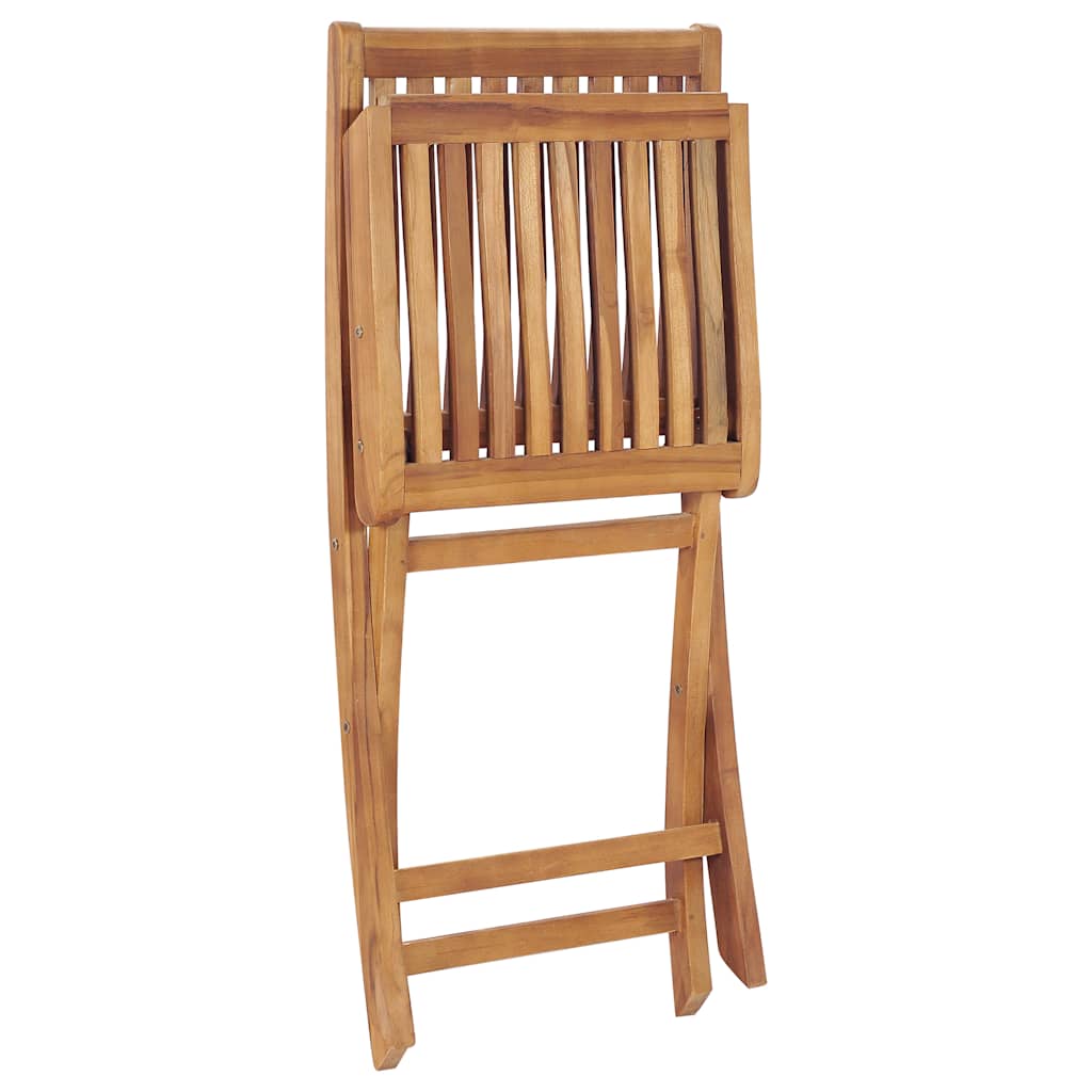 Klappstühle, 2 Stück, Massivholz Teakholz