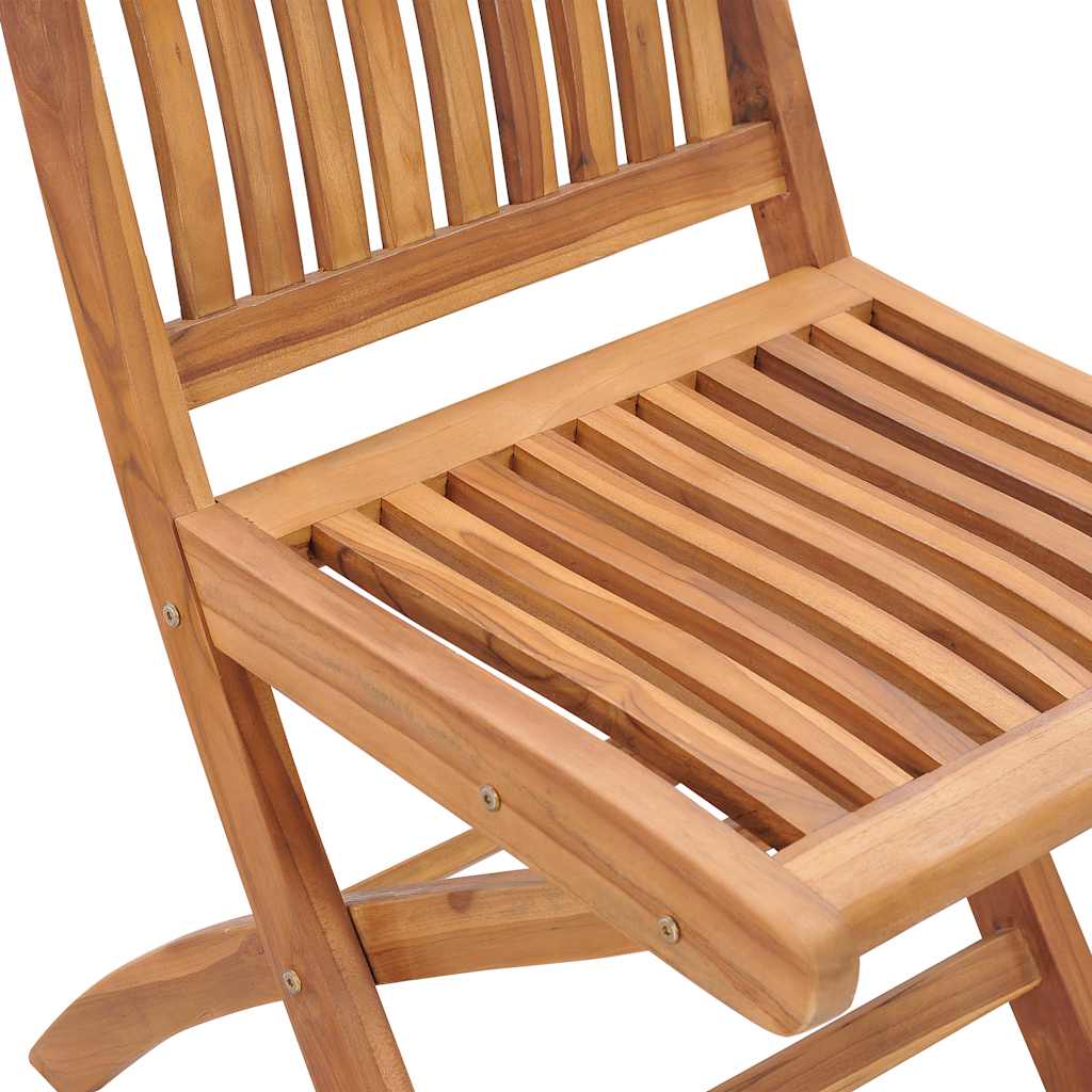 Klappstühle, 2 Stück, Massivholz Teakholz