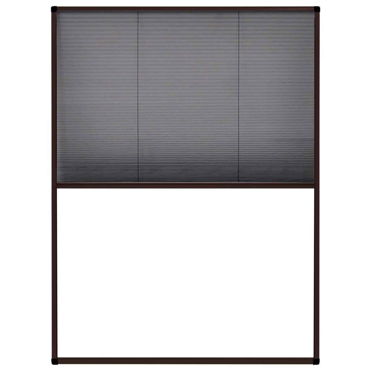 Insektenschutz-Plissee für Fenster Aluminium Braun 60x80 cm