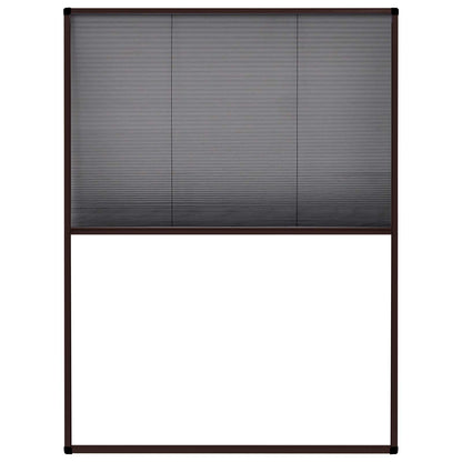 Insektenschutz-Plissee für Fenster Aluminium Braun 60x80 cm