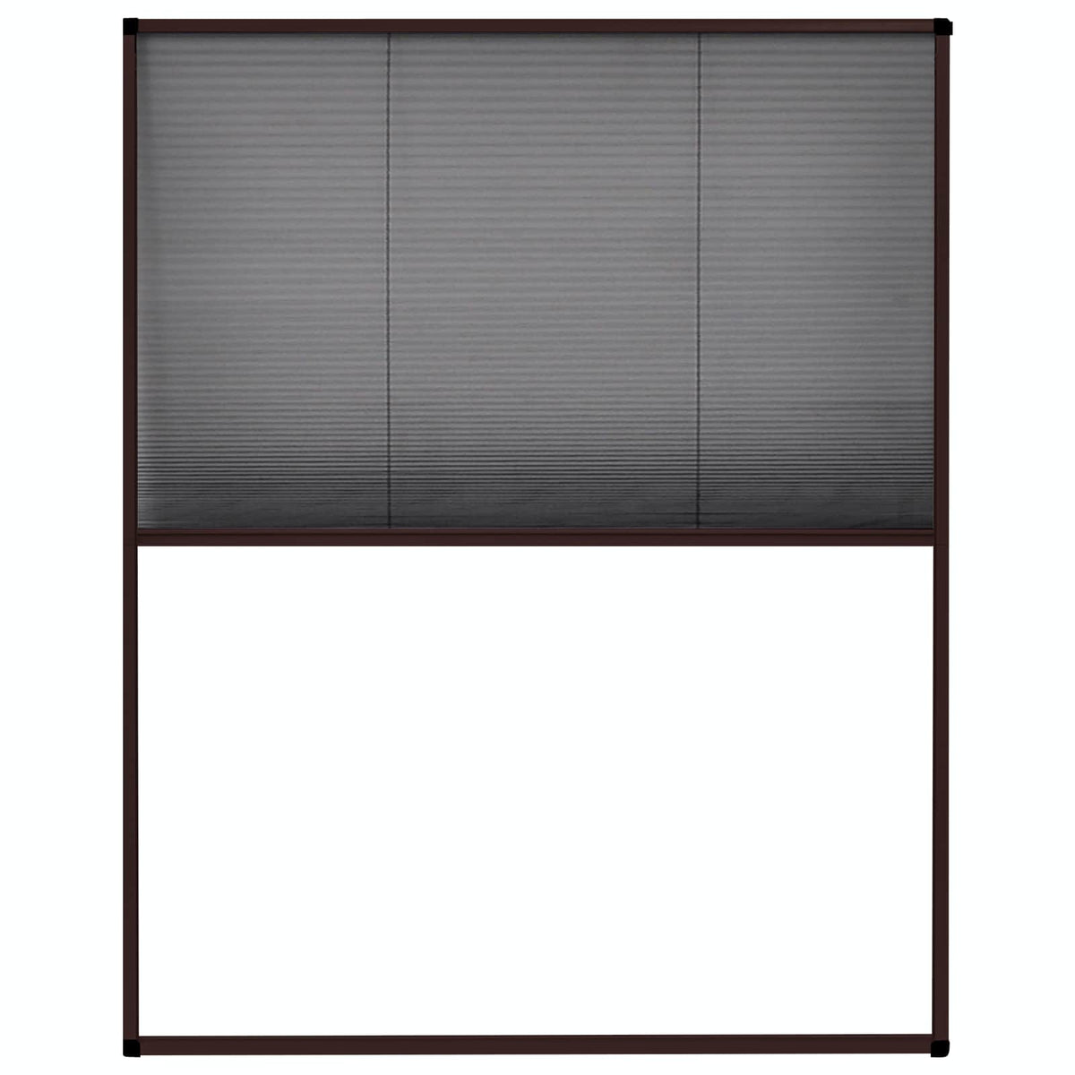 Insektenschutz-Plissee für Fenster Aluminium Braun 80x100 cm
