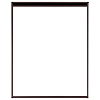 Insektenschutz-Plissee für Fenster Aluminium Braun 80x100 cm