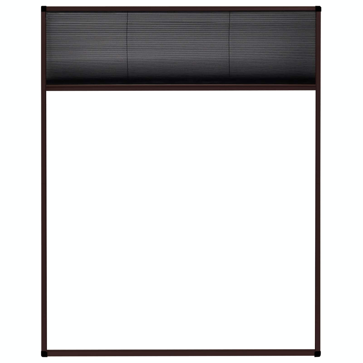 Insektenschutz-Plissee für Fenster Aluminium Braun 80x100 cm
