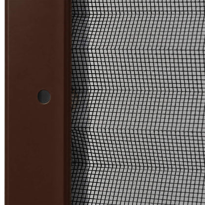 Insektenschutz-Plissee für Fenster Aluminium Braun 80x120 cm