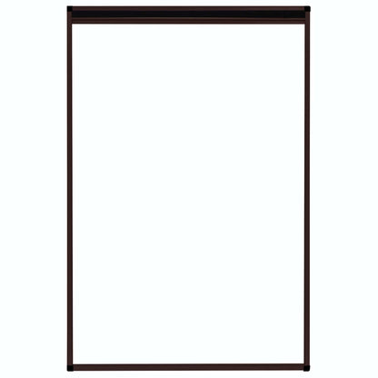Insektenschutz-Plissee für Fenster Aluminium Braun 80x120 cm