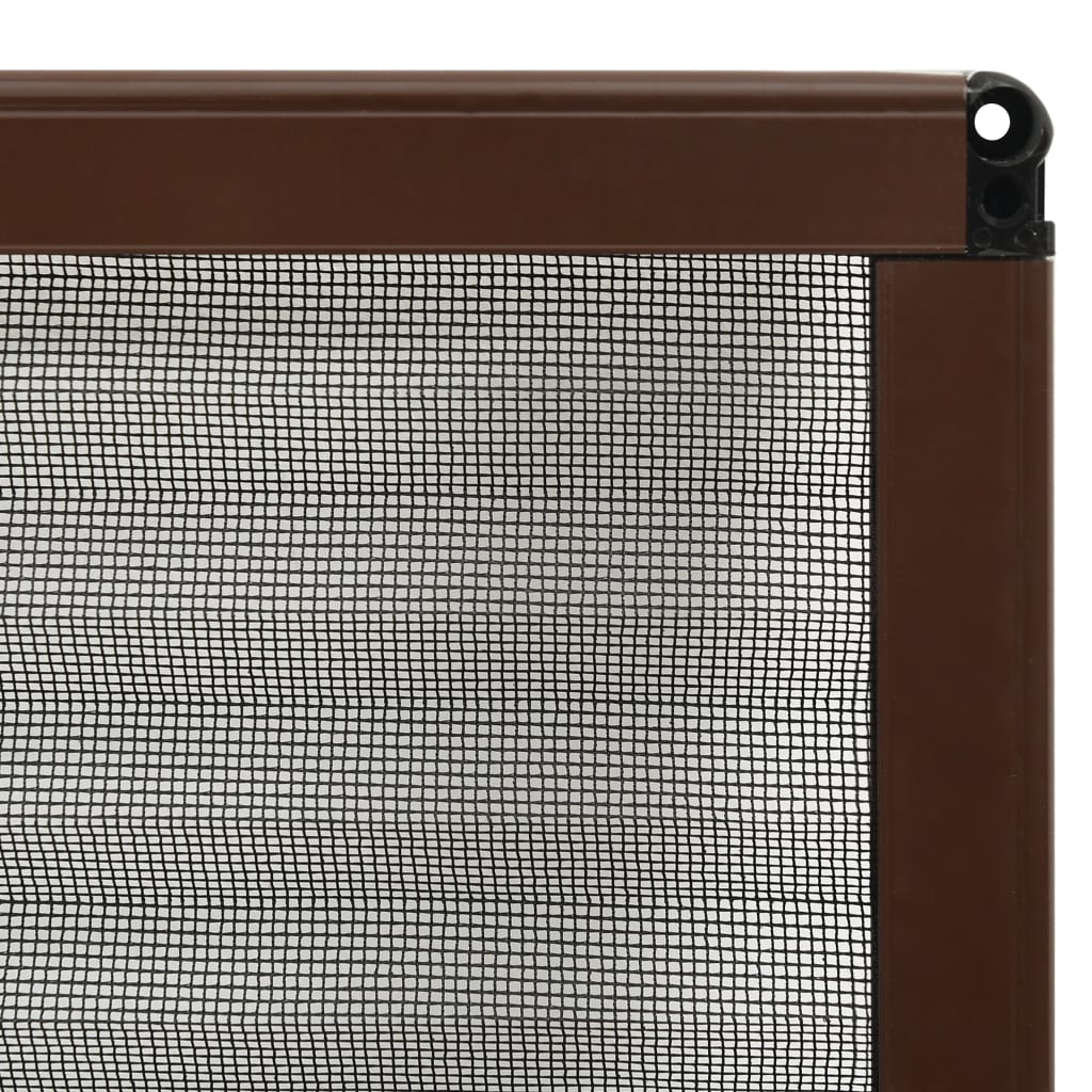 Insektenschutz-Plissee für Fenster Aluminium Braun 120x120 cm