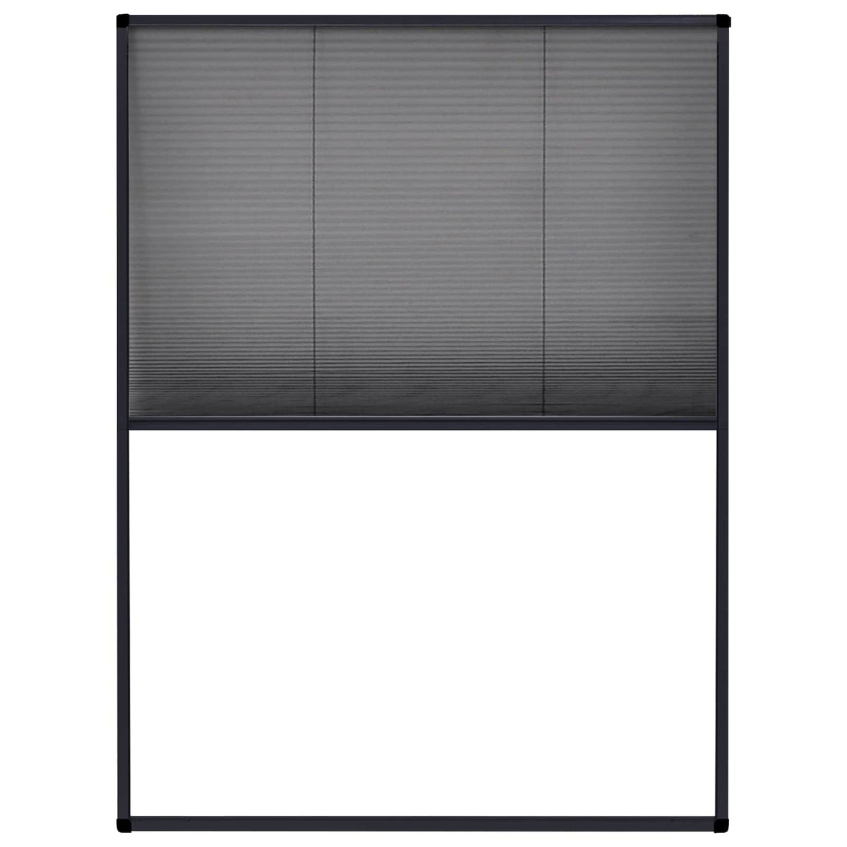Insektenschutz-Plissee für Fenster Aluminium Anthrazit 60x80cm