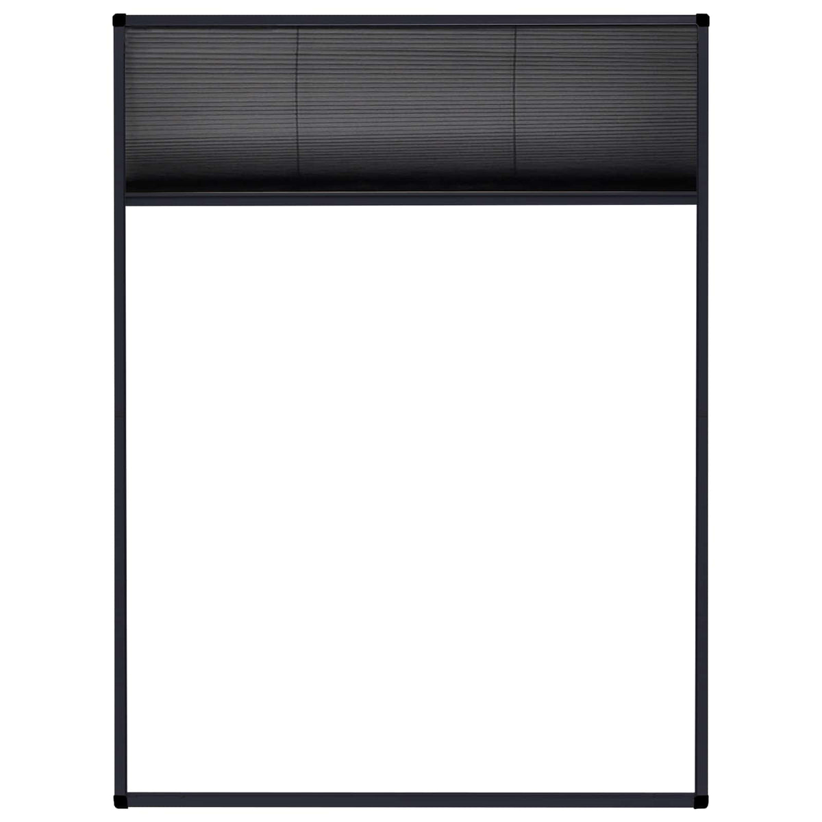 Insektenschutz-Plissee für Fenster Aluminium Anthrazit 60x80cm