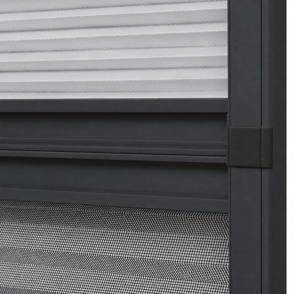 Insektenschutz-Plissee für Fenster Alu 80x120 cm mit Jalousie